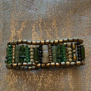 Beaded Green Stretch Bracelet - Women Accessories